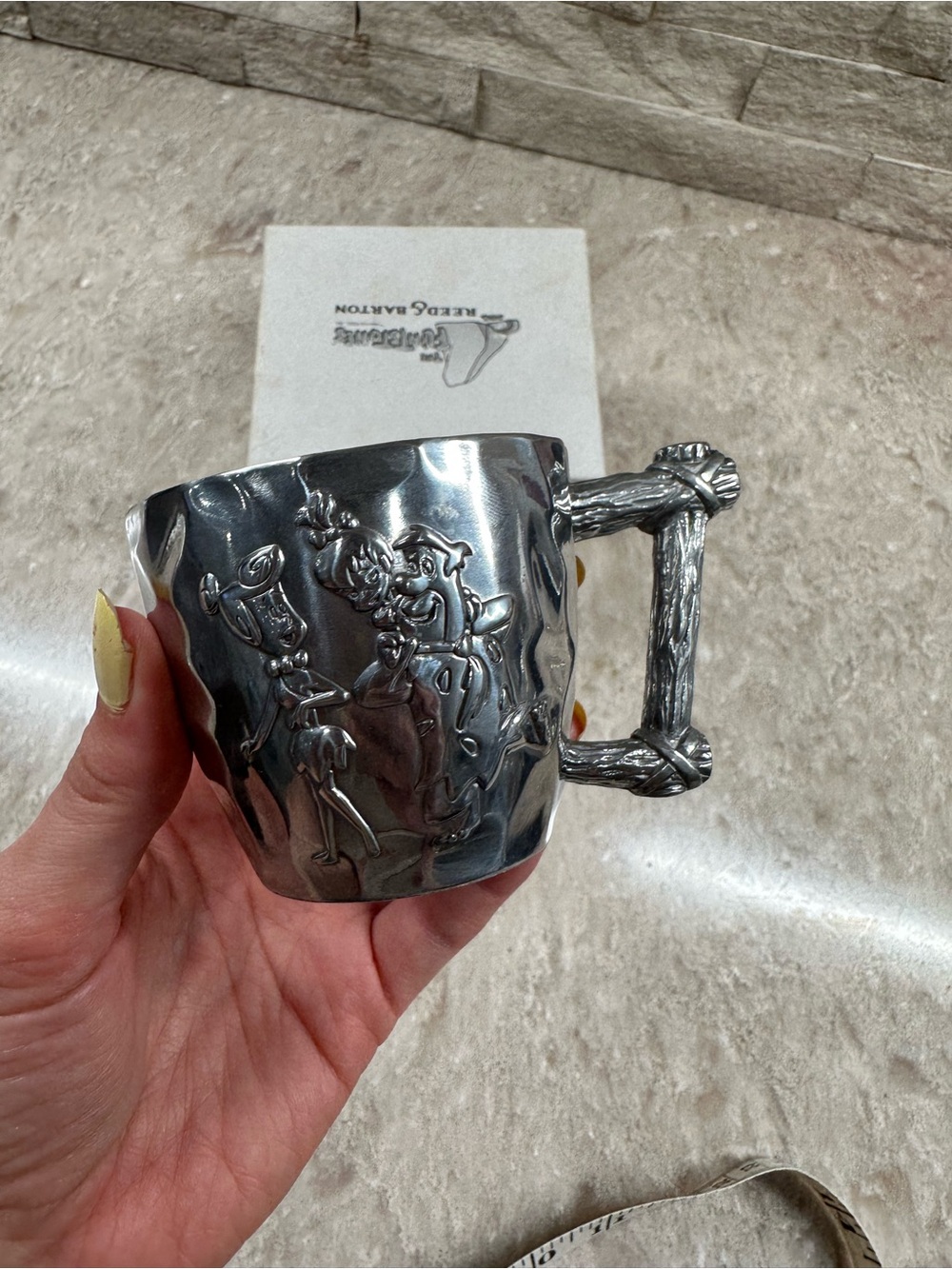 REED & BARTON FLINTSTONES METAL CUP MADE IN ITALY